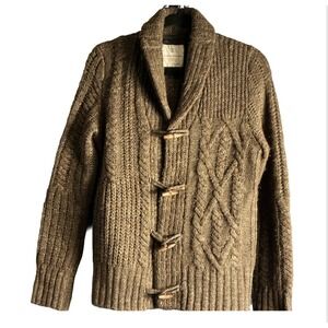 Banana Republic Heritage Collar Toggle Cardigan Sweater Size Small Wool Linen